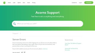 
                            2. Server Errors | Acorns