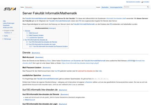 
                            7. Server Fakultät Informatik/Mathematik – Wiki StuRa HTW Dresden
