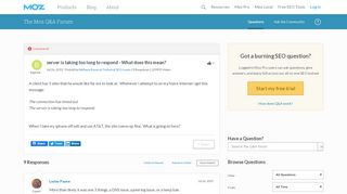 
                            13. server is taking too long to respond - What does this mean? | Moz ...