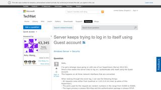 
                            9. Server keeps trying to log in to itself using Guest account ...