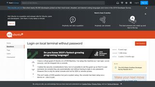 
                            2. server - Login on local terminal without password - Ask Ubuntu