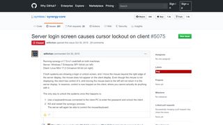 
                            5. Server login screen causes cursor lockout on client · Issue #5075 ...