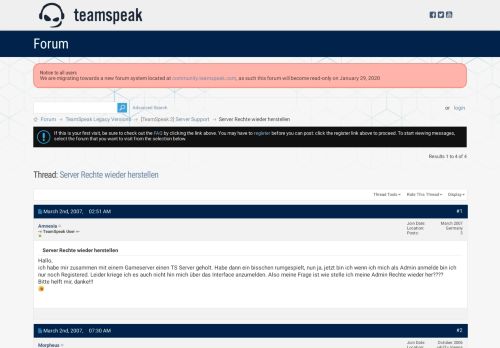 
                            3. Server Rechte wieder herstellen - TeamSpeak