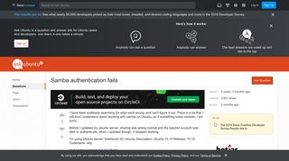 
                            1. server - Samba authentication fails - Ask Ubuntu