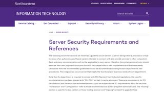 
                            10. Server Security Requirements and References: Information ...