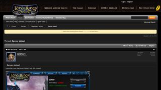 
                            2. Server status! - LotRO