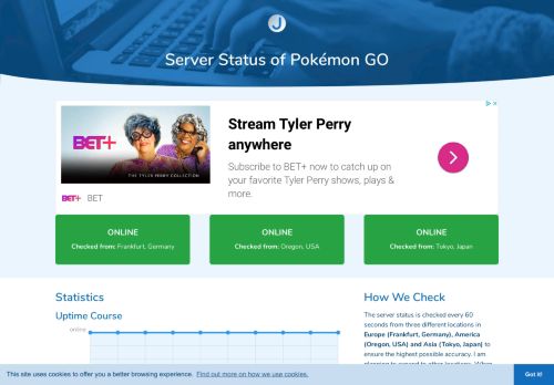 
                            8. Server Status of Pokémon GO - jooas