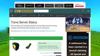 
                            8. Server Status - Trove