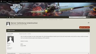 
                            5. Server Verbindung Unterbrochen - Gameplay - World of Warplanes ...