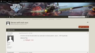 
                            7. Server wirft mich raus - Technik-Ecke - World of Warplanes ...