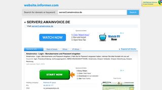 
                            5. server2.amainvoice.de at WI. Amainvoice - Login - Benutzername und ...