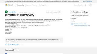 
                            12. Serverfehler: 0x800CCC90 - Microsoft Community