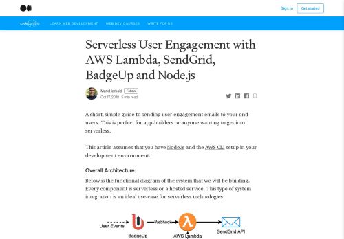 
                            12. Serverless User Engagement with AWS Lambda, SendGrid, BadgeUp ...