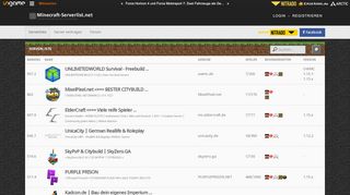 
                            12. Serverliste - Minecraft Serverlist | Die deutsche Minecraft Serverliste!