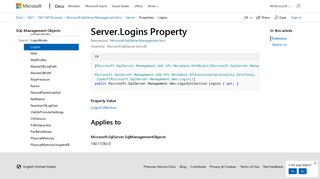 
                            2. Server.Logins Property (Microsoft.SqlServer.Management.Smo ...