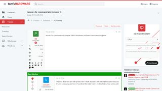 
                            11. servers for command and conquer 4 | Tom's Hardware Forum
