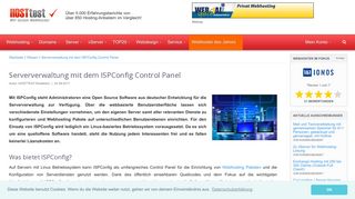 
                            8. Serververwaltung mit dem ISPConfig Control Panel | - Hosttest