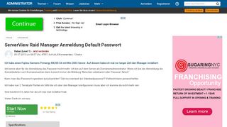 
                            1. ServerView Raid Manager Anmeldung Default Passwort - Administrator ...