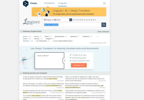 
                            12. service advisor - Dutch translation – Linguee