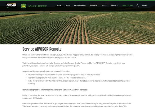 
                            9. Service ADVISOR Remote - Cervus Equipment