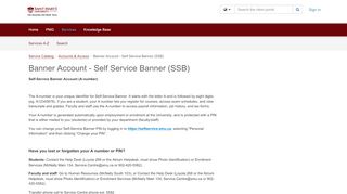 
                            3. Service - Banner Account - Self Servi... - Saint Mary's University