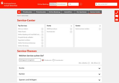 
                            6. Service-Center | Kreissparkasse Anhalt-Bitterfeld