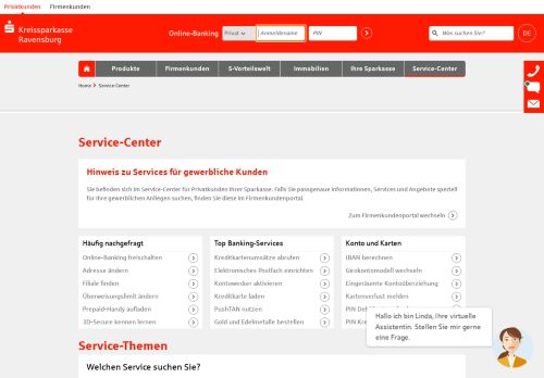 
                            10. Service-Center | Kreissparkasse Ravensburg