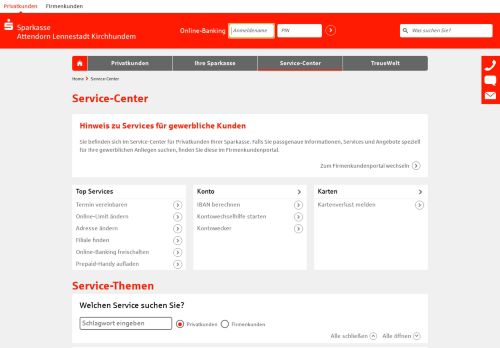 
                            6. Service-Center | Sparkasse Attendorn Lennestadt ... - Sparkasse ALK