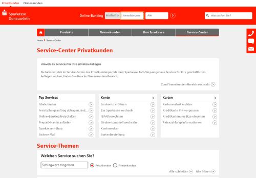 
                            10. Service-Center | Sparkasse Donauwörth