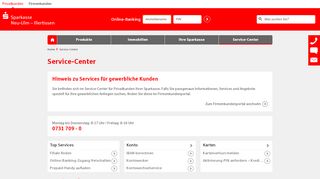 
                            6. Service-Center | Sparkasse Neu-Ulm - Illertissen