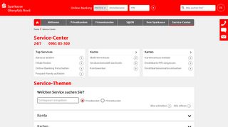 
                            9. Service-Center | Sparkasse Oberpfalz Nord