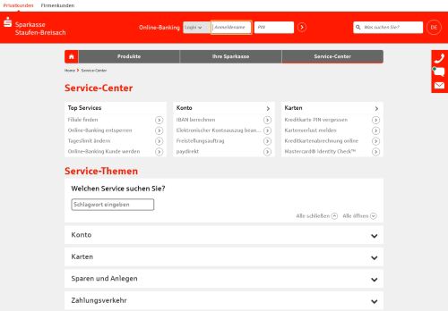
                            9. Service-Center | Sparkasse Staufen-Breisach