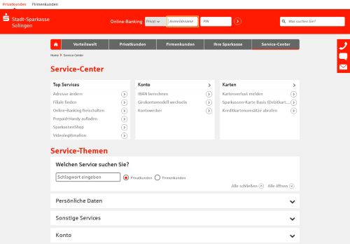 
                            13. Service-Center | Stadt-Sparkasse Solingen