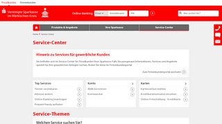 
                            8. Service-Center | Vereinigte Sparkasse im Märkischen Kreis