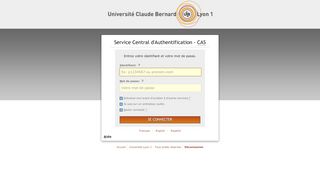 
                            8. Service Central d'Authentification (CAS) – Université Lyon 1