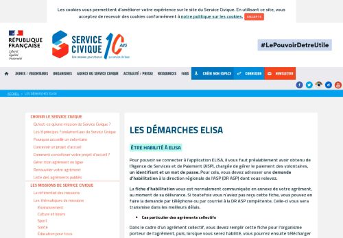 
                            2. Service Civique : Les démarches ELISA