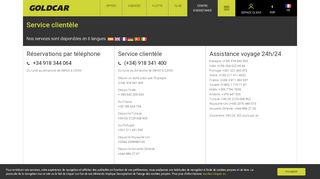 
                            1. Service clientèle - Goldcar