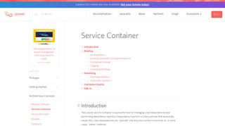 
                            5. Service Container - Laravel - The PHP Framework For Web Artisans