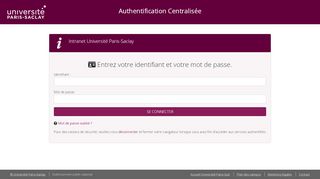 
                            9. Service d'Authentification Centralisée - Université Paris-Sud
