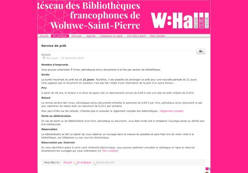 
                            5. Service de prêt - bibliothèques francophones de Woluwe-Saint-Pierre