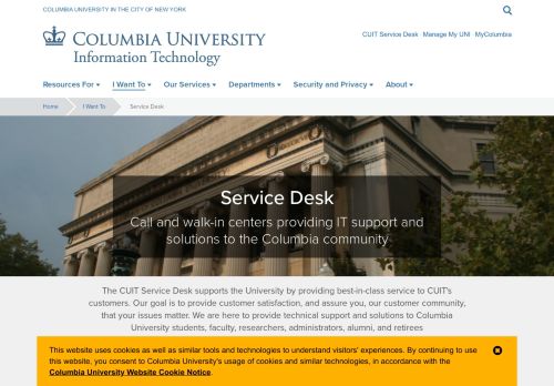
                            12. Service Desk | Columbia University Information Technology