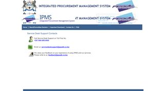 
                            8. Service Desk Support Contacts - PPADB Procurement Management ...