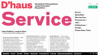 
                            4. Service | D'haus - Düsseldorfer Schauspielhaus, Junges Schauspiel ...