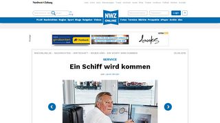 
                            12. Service: Ein Schiff wird kommen - NWZonline