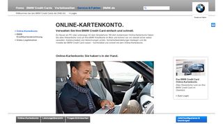 
                            3. Service & Fakten : Online-Kartenkonto - BMW Credit Cards