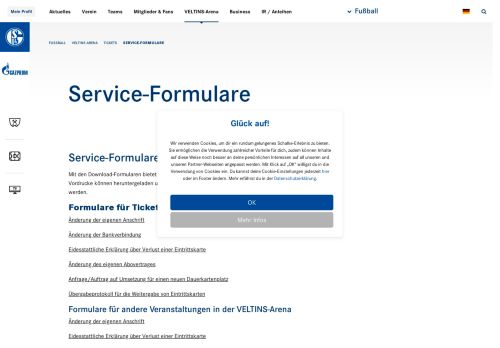 
                            13. Service-Formulare - Fußball - Schalke 04