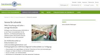 
                            5. Service für Lehrende • Campus Management • Freie Universität Berlin