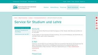 
                            6. Service für Studium und Lehre: Beuth Hochschule für Technik Berlin