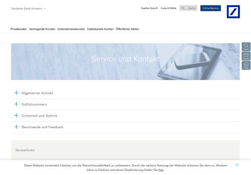 
                            3. Service im Überblick – Deutsche Bank Geschäftskunden
