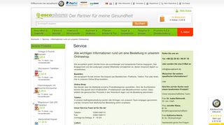 
                            6. Service - Informationen rund um unseren Onlineshop - ascopharm